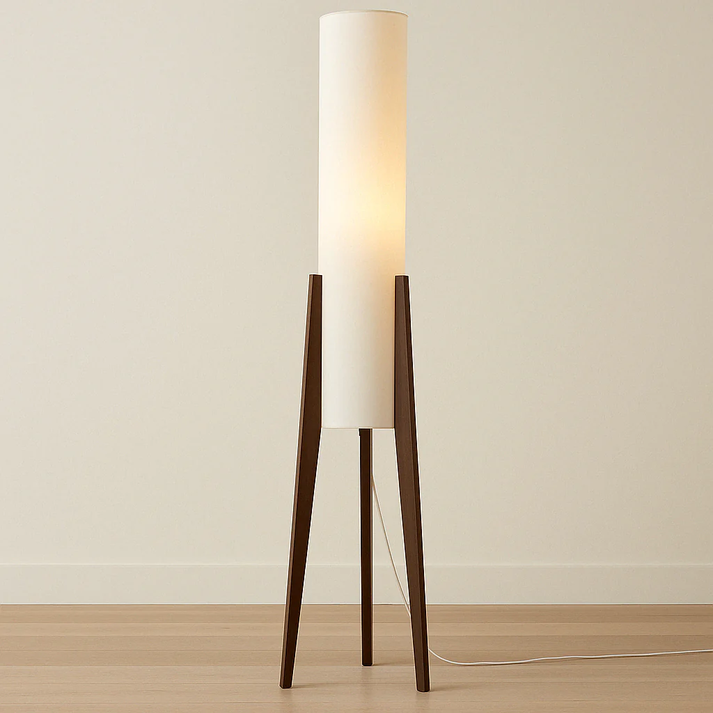 Elegante Stehleuchte aus Walnussholz - Image 4