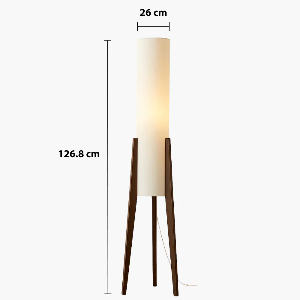 Elegante Stehleuchte aus Walnussholz - Image 9