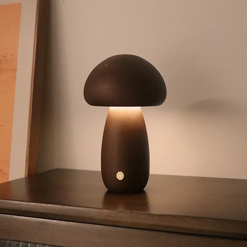 Holz Vintage Pilz Tischlampe - Image 10