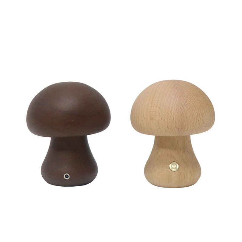 Holz Vintage Pilz Tischlampe - Image 7