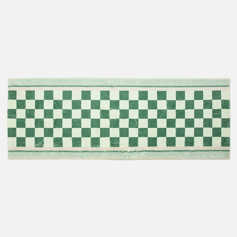 Retro Karo-Läufer Teppich - Image 5