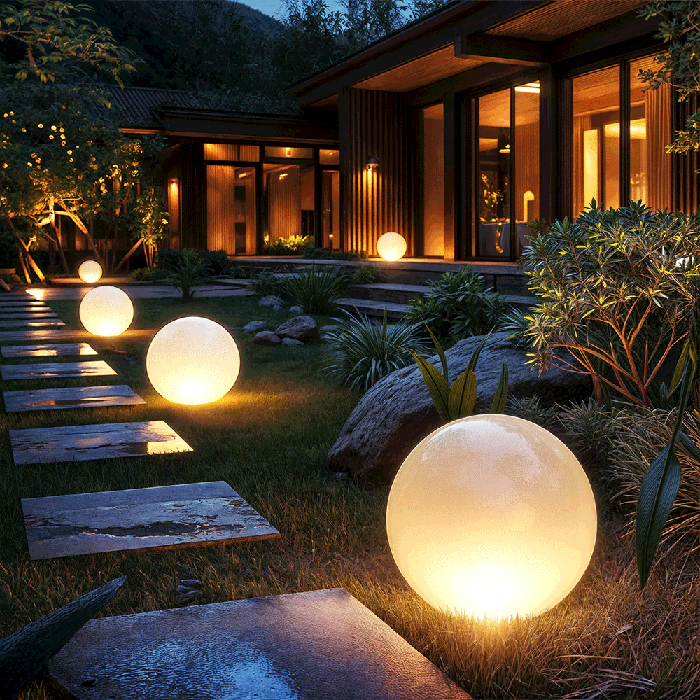 Moderne kugelförmige LED-Gartenlampe - Image 9