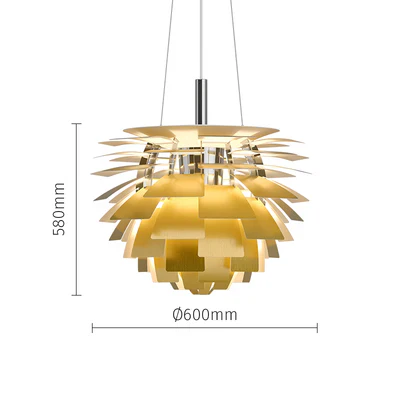 Moderne Artischocken-Metall-Pendelleuchte - Image 6
