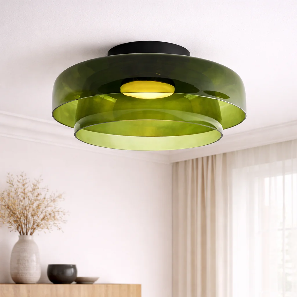 Moderne Bauhaus Pendelleuchte aus geschichtetem Glas - Image 7