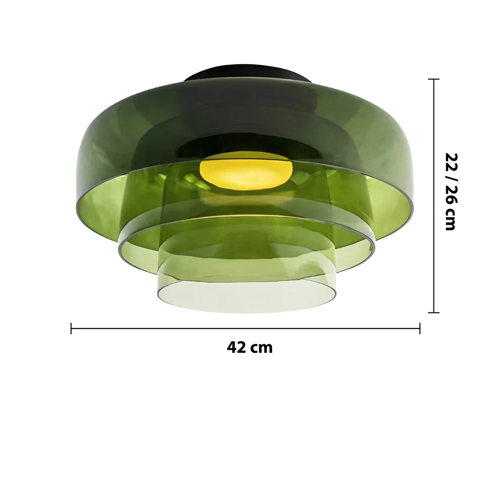 Moderne Bauhaus Pendelleuchte aus geschichtetem Glas - Image 9
