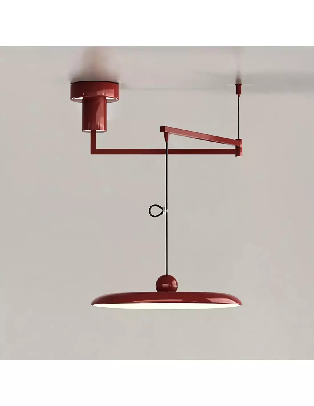 Moderne Pendelleuchte mit schwenkbarem Arm