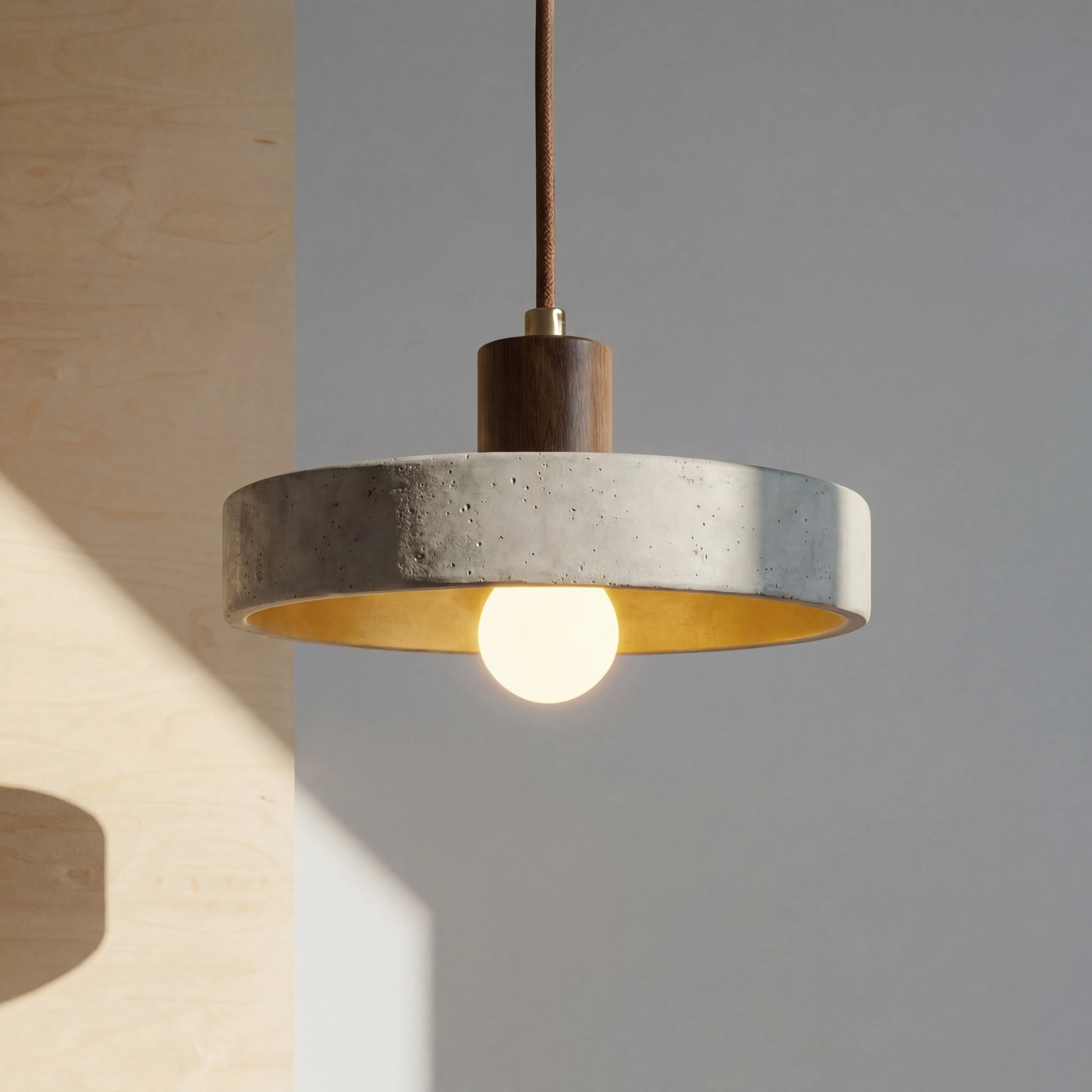 Moderne Travertin-Pendelleuchte im Bauhaus-Design - Image 3