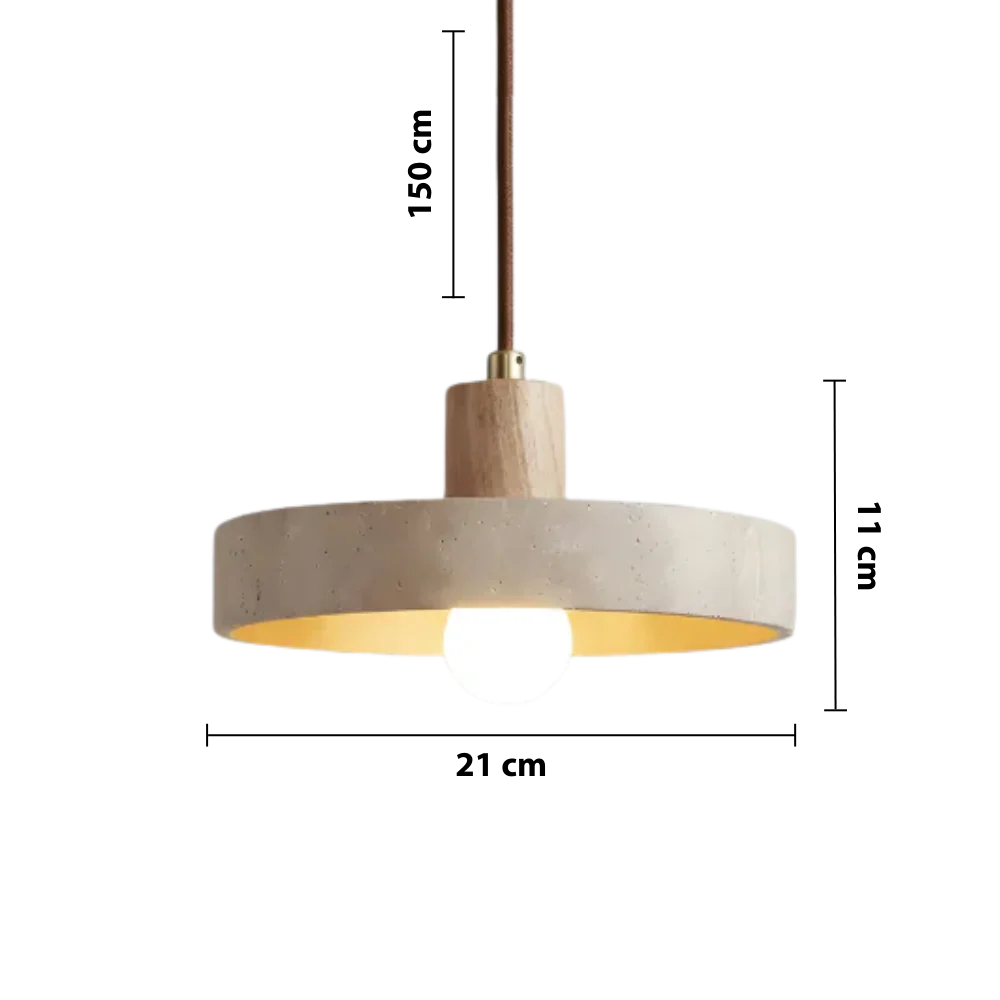 Moderne Travertin-Pendelleuchte im Bauhaus-Design - Image 6
