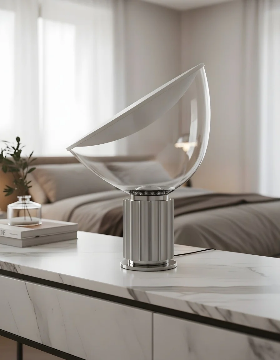Skulpturales Tischlampendesign aus Metall - Image 12